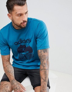 Синяя футболка с принтом adidas Originals CD6813 - Синий