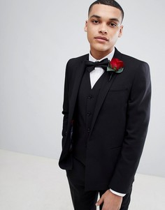 Черный пиджак скинни ASOS DESIGN Wedding - Черный