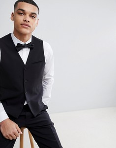 Черный жилет скинни ASOS DESIGN Wedding - Черный
