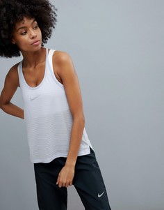 Синяя майка Nike Running Miler Breathe - Синий