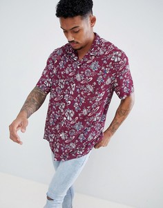 Oversize-рубашка с цветочным принтом ASOS DESIGN - Красный