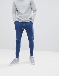 Темные меланжевые джоггеры супероблегающего кроя ASOS DESIGN - Темно-синий