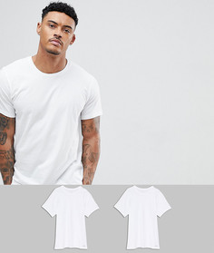 2 хлопковые классические футболки Calvin Klein - Белый