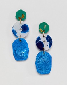 Асимметричные серьги-подвески ASOS DESIGN - Мульти