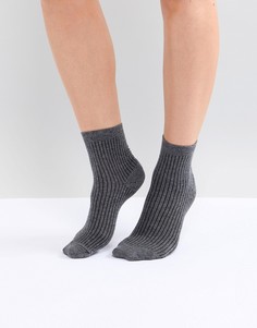 Однотонные носки в рубчик ASOS DESIGN - Серый