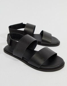 Черные кожаные сандалии Kurt Geiger London Usher - Черный