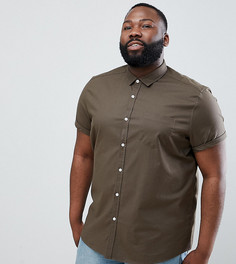 Классическая оксфордская рубашка цвета хаки ASOS DESIGN Plus - Зеленый