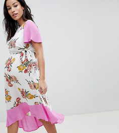 Двухслойное платье для кормления с цветочным принтом ASOS DESIGN Maternity - Мульти