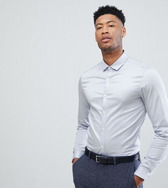 Голубая сатиновая рубашка ASOS DESIGN Tall - Синий