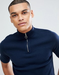 Темно-синий джемпер с молнией New Look - Темно-синий