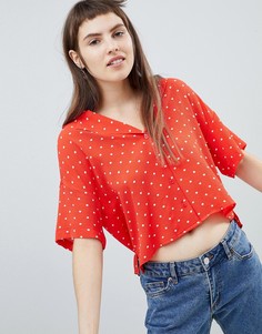 Укороченная блузка Monki - Красный