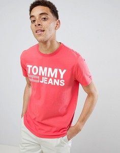 Красная футболка с логотипом Tommy Jeans Essential - Красный