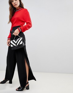 Брюки с широкими штанинами New Look - Черный