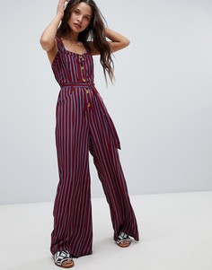 Комбинезон в полоску Free People City Girl - Фиолетовый