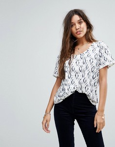 Футболка со сплошным принтом Maison Scotch - Белый