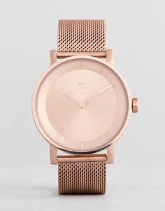 Часы цвета розового золота с сетчатым ремешком Adidas Z04 - Золотой