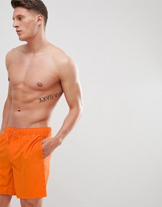 Оранжевые шорты для плавания средней длины ASOS DESIGN - Оранжевый