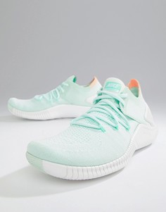 Светло-зеленые кроссовки Nike Training Free Tr Flyknit - Синий