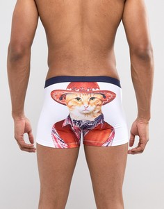 Боксеры-брифы из микрофибры с принтом ASOS - Белый