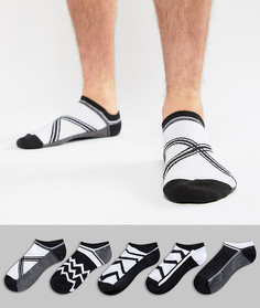 Набор из 5 пар монохромных носков ASOS DESIGN - Мульти