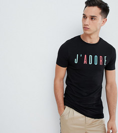 Облегающая футболка с принтом Jadore ASOS DESIGN Tall - Черный