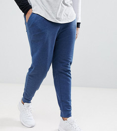 Темные меланжевые джоггеры скинни ASOS DESIGN Plus - Темно-синий