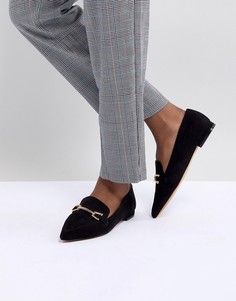 Балетки-лоферы с острым носом ASOS DESIGN Lance - Черный