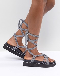 Массивные сандалии ASOS DESIGN Fighting Talk - Черный