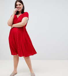 Чайное платье миди ASOS DESIGN Curve - Красный