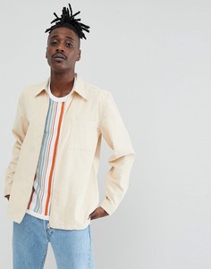 Oversize-рубашка навыпуск на сквозной молнии ASOS DESIGN - Кремовый