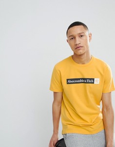 Желтая футболка с 92 логотипами Abercrombie &amp; Fitch - Желтый