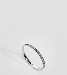 Серебряное кольцо с гравировкой ASOS DESIGN Curve - Серебряный