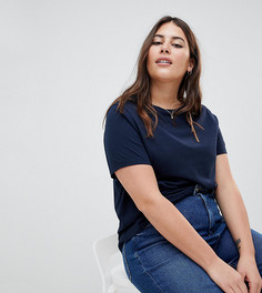 Футболка с круглым вырезом ASOS DESIGN Curve - Темно-синий