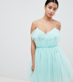 Платье для выпускного из тюля ASOS DESIGN Petite - Зеленый