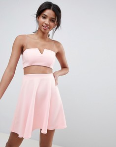 Короткое приталенное платье ASOS DESIGN - Розовый