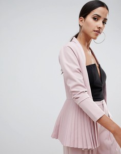 Блейзер с плиссированной вставкой Missguided - Бежевый