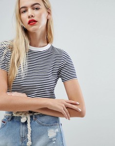 Футболка бойфренда в полоску с логотипом Tommy Jeans Classics - Мульти