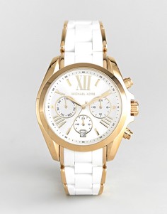 Часы с ремешком из силикона и металла Michael Kors MK6578 Bradshaw - Белый