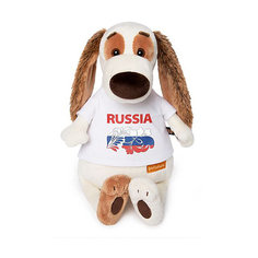 Мягкая игрушка Budi Basa Бартоломей в футболке с принтом "Россия", 27 см