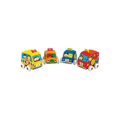 Машинки мягкие с инерционным механизмом, 4 шт, , Ks Kids