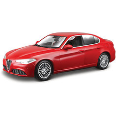 Коллекционная машинка Bburago "Alfa Romeo Giulia" 1:43, красная