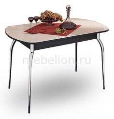Стол обеденный Милан хром/венге цаво/бежевый Мебель Трия