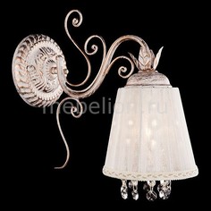 Бра 10007/1 белый с золотом/прозрачный хрусталь Strotskis Eurosvet