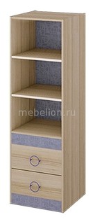 Стеллаж комбинированный Индиго ПМ-145.08 ясень коимбра/навигатор Мебель Трия