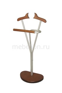 Вешалка для костюма Декарт Д-8М металлик/средне-коричневый Мебелик