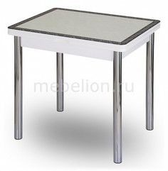 Стол обеденный Чинзано М-2 со стеклом и экокожей Домотека