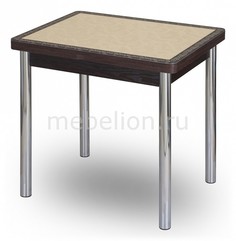 Стол обеденный Чинзано М-2 со стеклом и экокожей Домотека