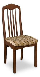 Стул Элегия Т1 СМ-68.4.001 орех/бежевый в коричневую полоску Мебель Трия