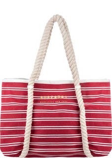 Вместительная хлопковая сумка в полоску Superdry