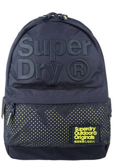 Синий текстильный рюкзак с карманами Superdry